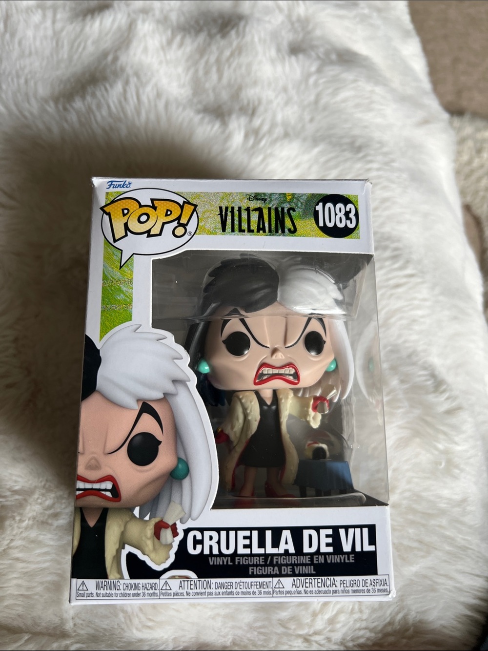Funko Cruella de Vil Vinyl Figure - Black, White, Teal Accents